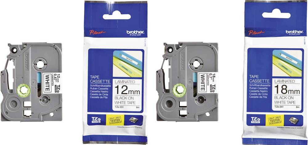 Brother TZe-241 + TZe-231 cinta laminada paquete doble Set Bandfarbe: