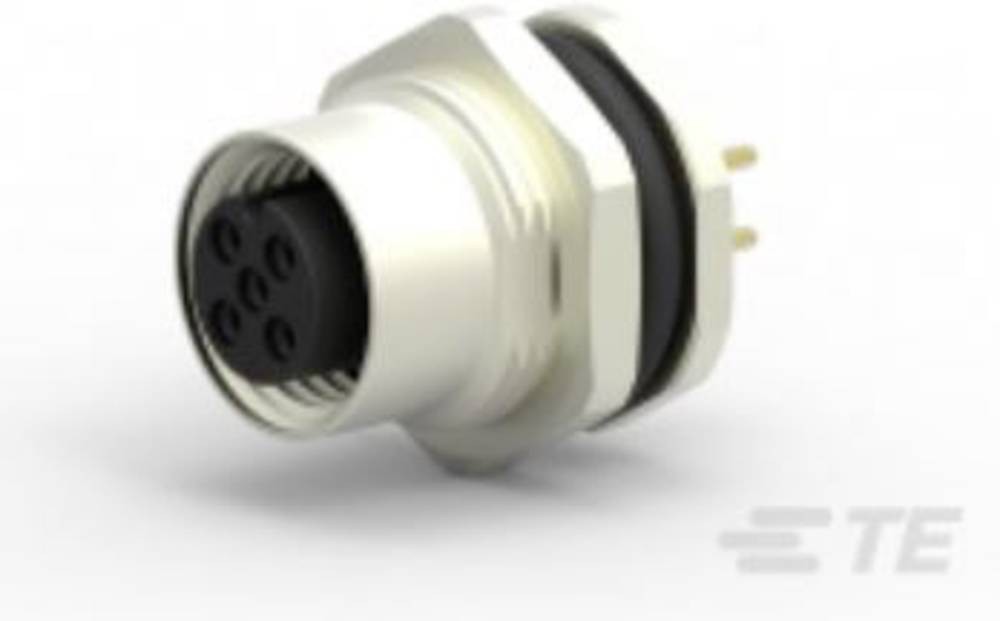 TE Connectivity Circular Connector, 5 Contacts, Rear Mount, M12