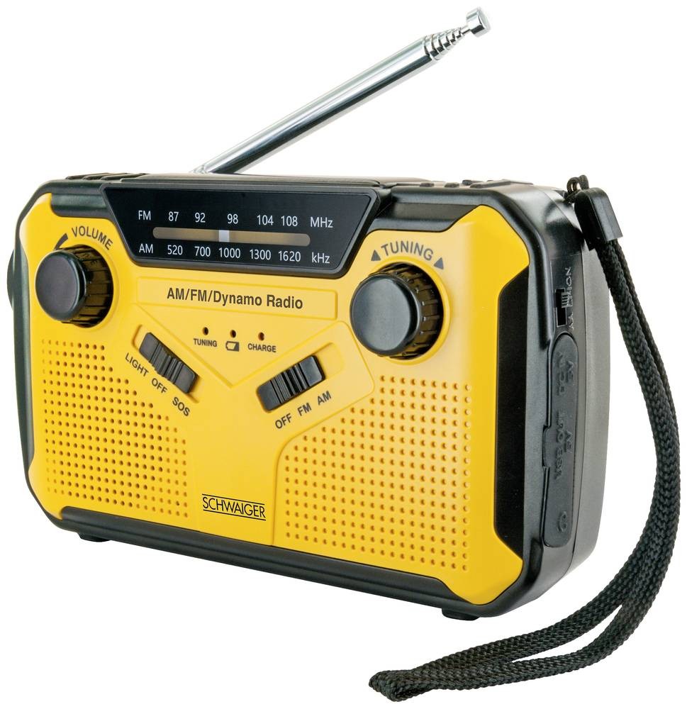 Schwaiger RADK0001 radio Portable Analog Black, Yellow - Schwaiger