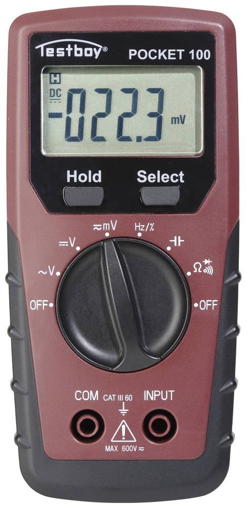 Testboy TB Pocket 100 Hand-Multimeter digital CAT III 600V Anzeige (