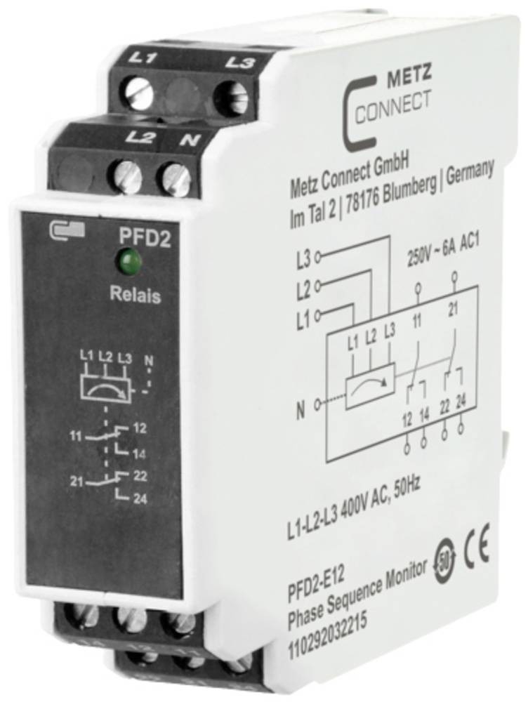 Überwachungsrelais 400 V/AC (max) 2 Wechsler Metz Connect