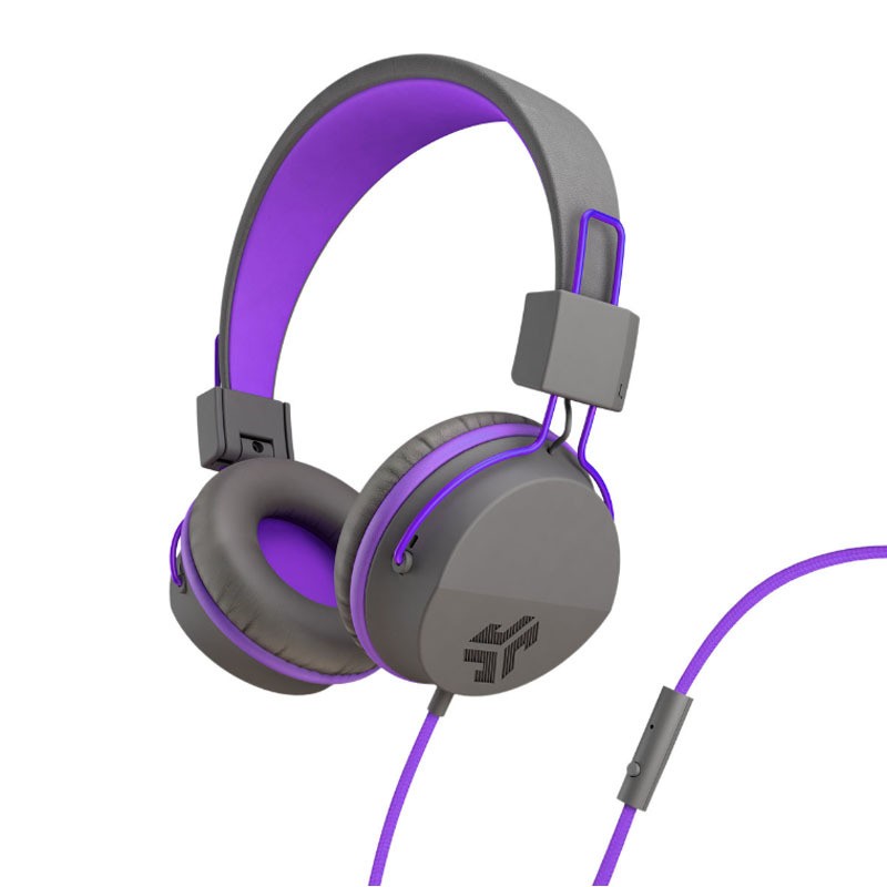 JLab JBuddies Kids Headphones - Grey/Purple - JLab JBuddies Kids