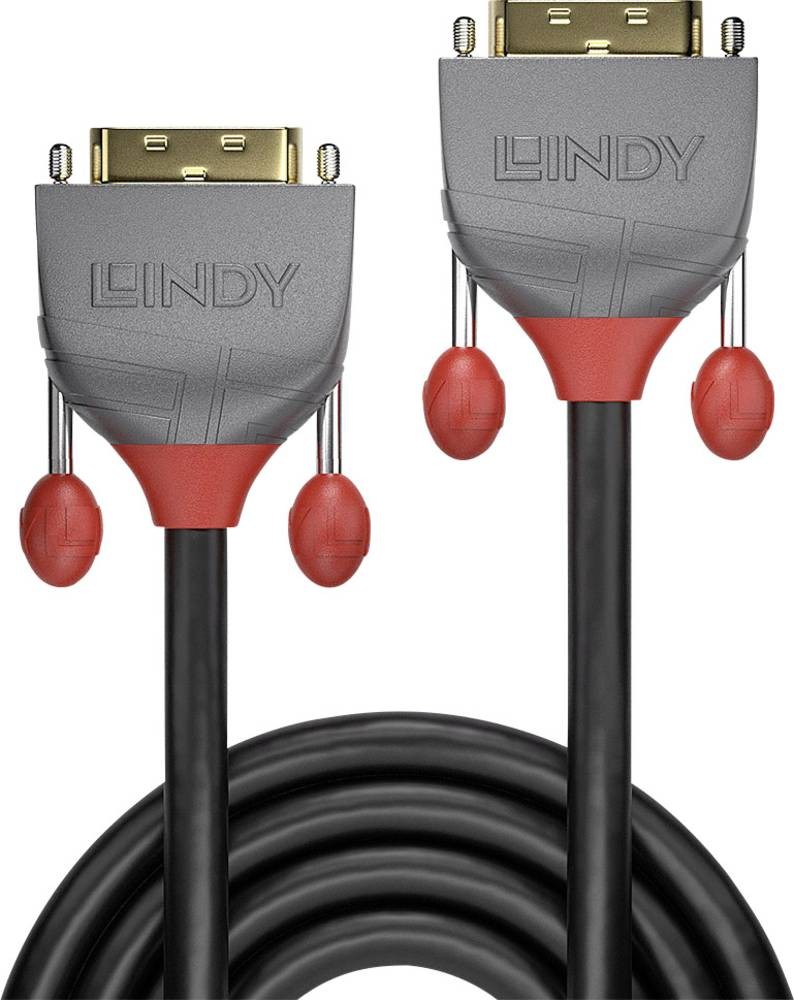 Lindy 7.5m DVI-D Dual Link Cable, Anthra Line - Lindy 7.5m DVI-D Dual