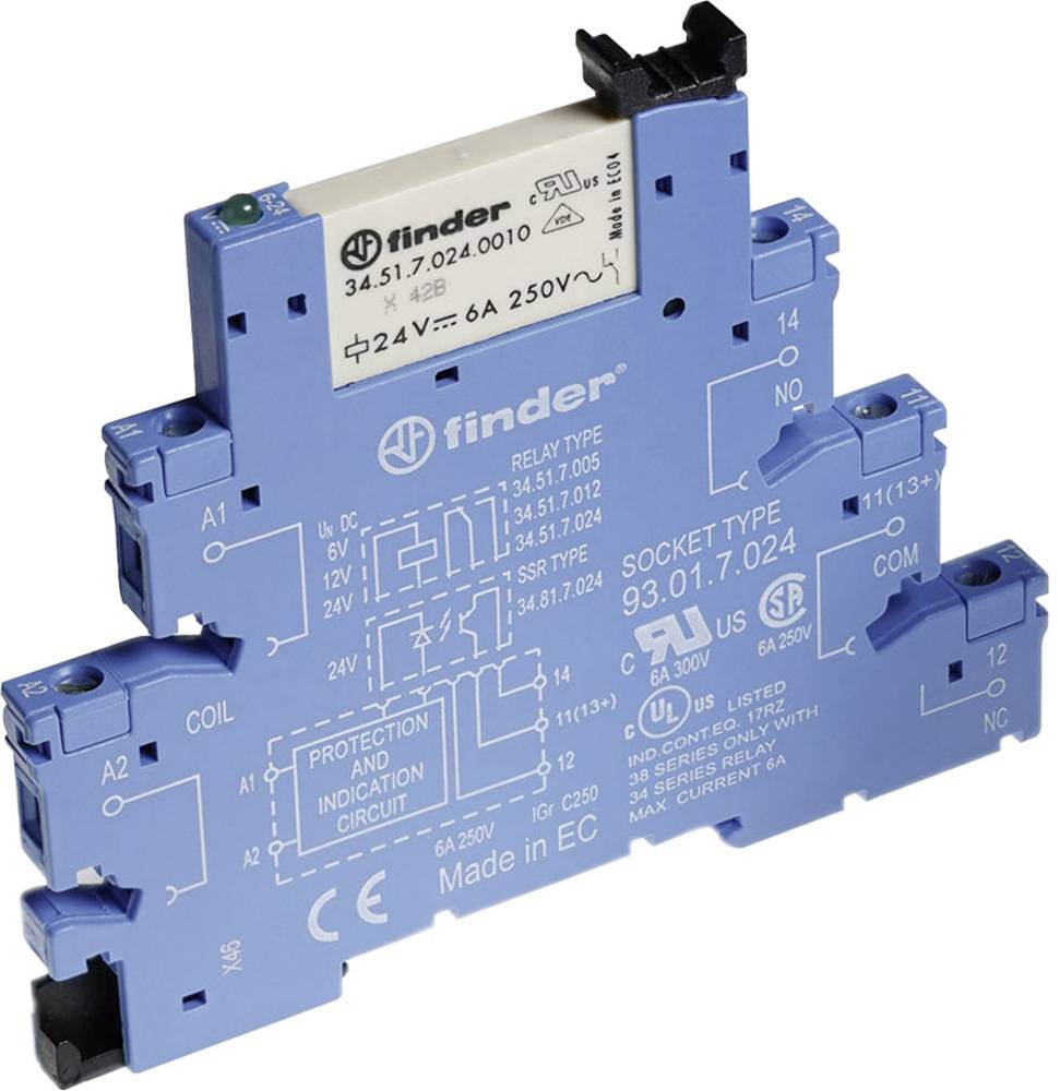 Finder 38.61.7.024.5050 Relaisbaustein Nennspannung: 24 V/DC