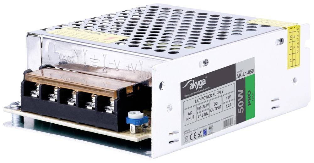 Akyga AK-L1-050 power adapter/inverter Auto/Indoor 50 W Grey - Akyga