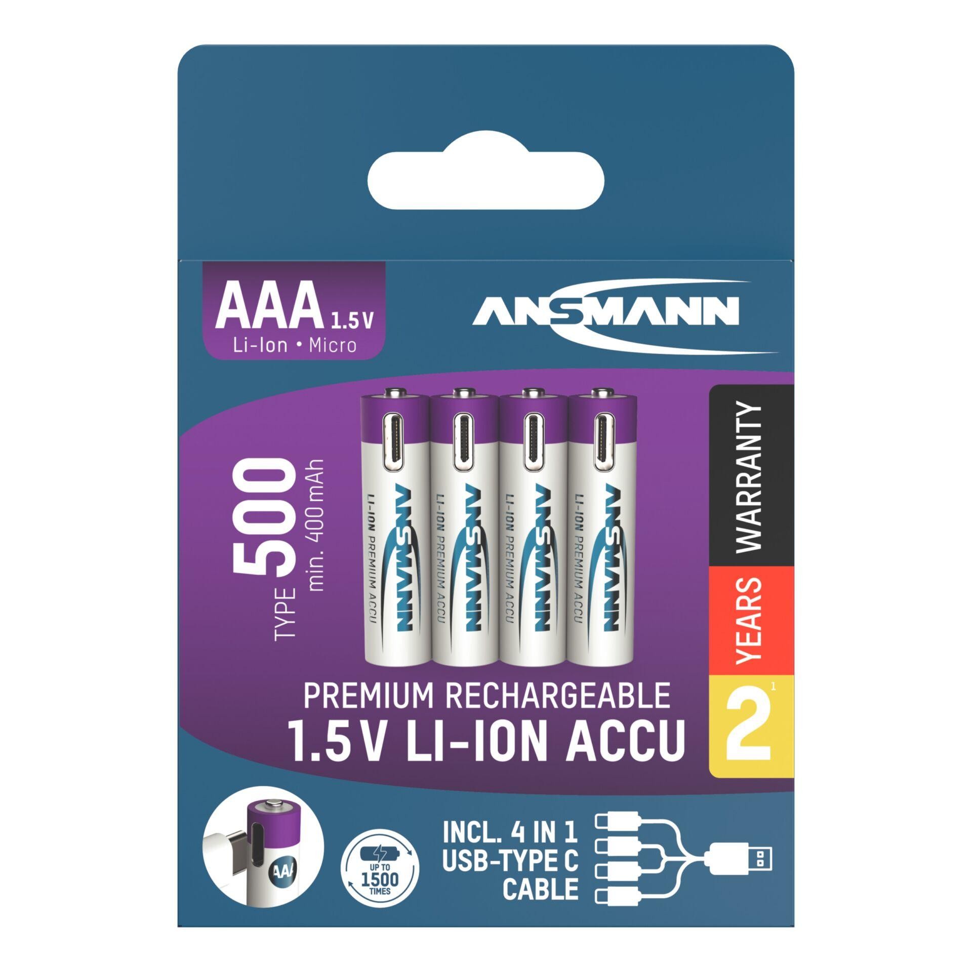 Ansmann 1311-0028 household battery Rechargeable battery AAA Lithium-