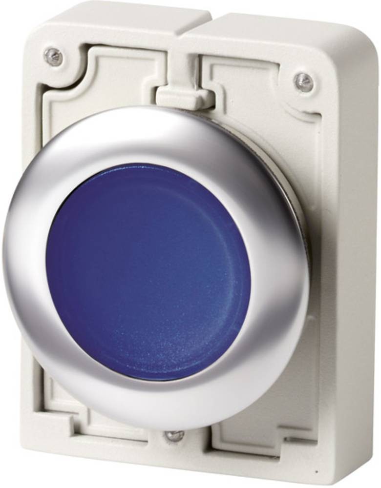 Eaton 182940 M30C-FDL-B Drucktaster flach, rund, verchromt blue 1 pc(