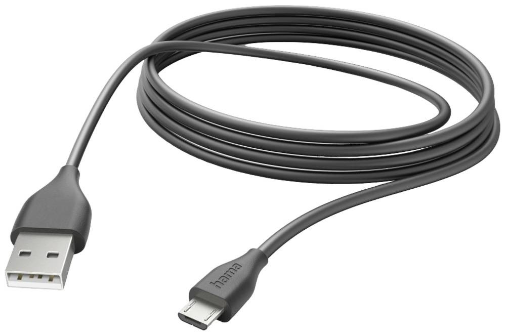 Hama 00201588 USB cable USB 2.0 3 m USB A Micro-USB B 0.48 Gbit/s