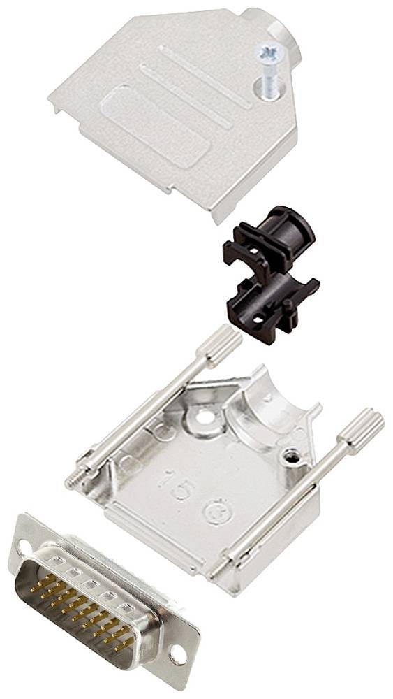 Encitech DTZK15-HDP26-W-K 6355-8012-02 D-SUB Stiftleisten-Set 180°