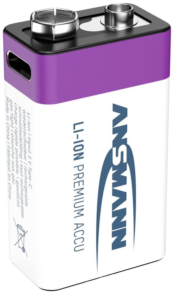 Ansmann 1315-0005 household battery Rechargeable battery 9V Lithium-