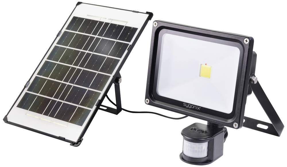 Sygonix SY-5461110 Solar-Spot mit Bewegungsmelder 30W Leuchtfarben: