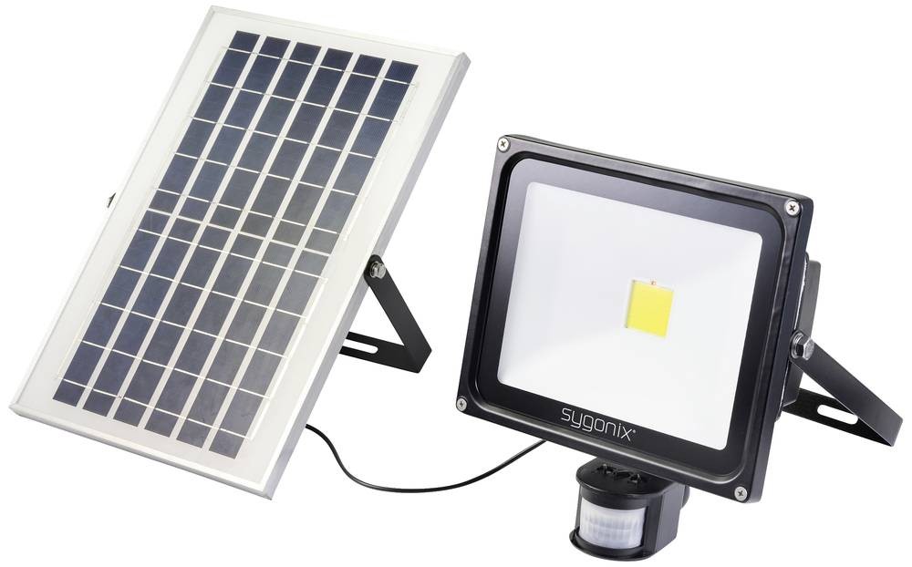 Sygonix SY-5461112 Solar-Spot mit Bewegungsmelder 50W Leuchtfarben: