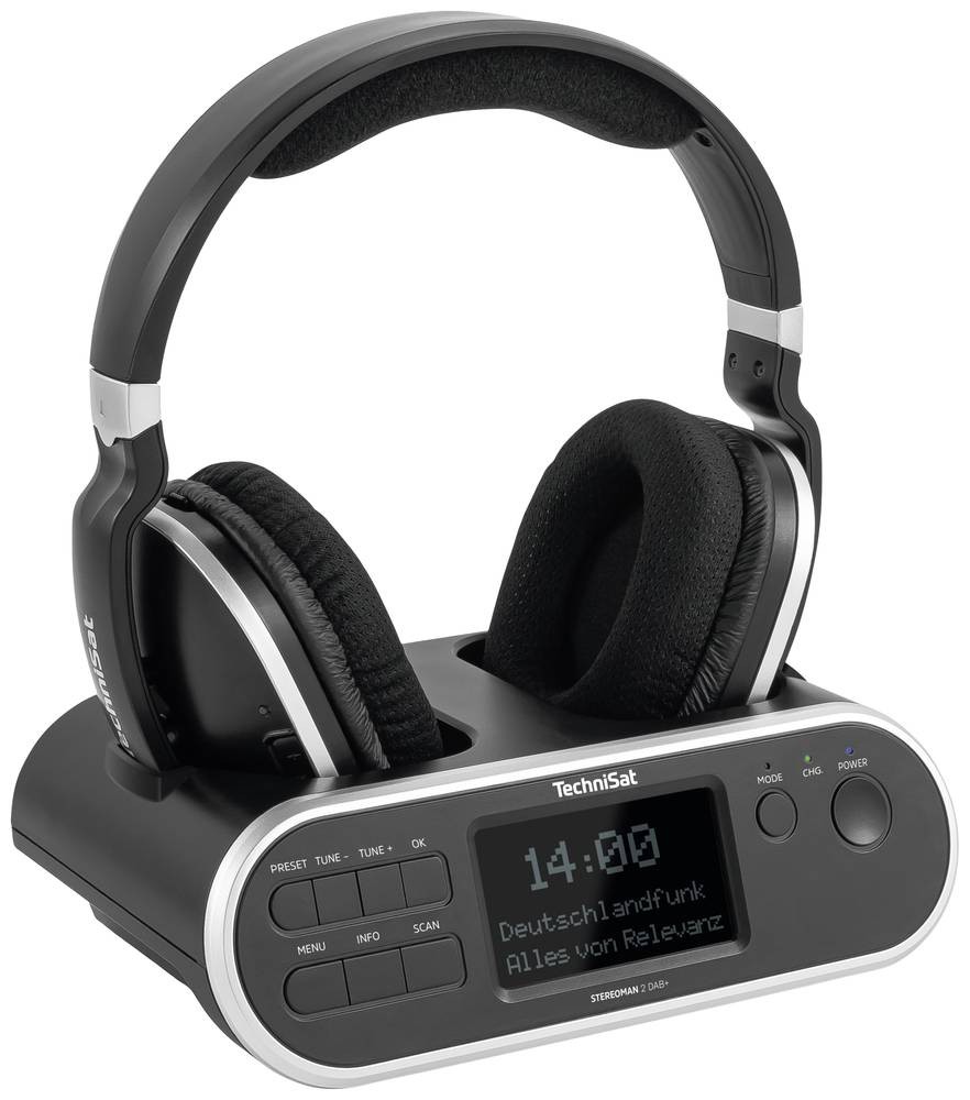 TechniSat StereoMan 2 DAB+ Casque Avec fil &sans fil Arceau Musique