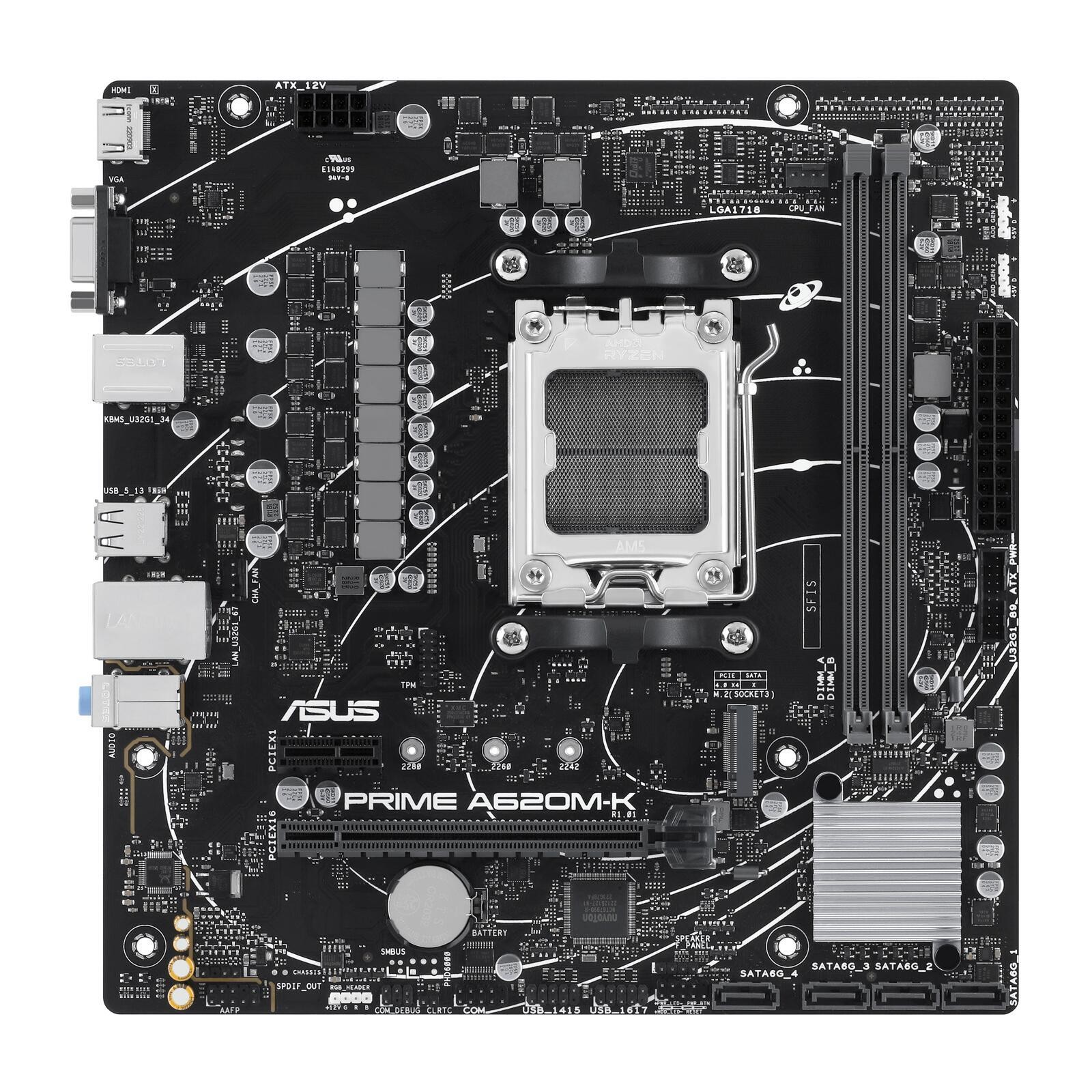 ASUS PRIME A620M-K AMD A620 Socket AM5 micro ATX - ASUS PRIME A620M-K,