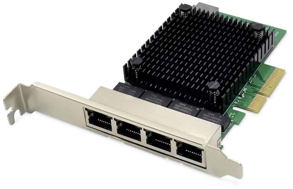 Digitus 4 port 2.5 Gigabit Ethernet network card, RJ45, PCI Express,