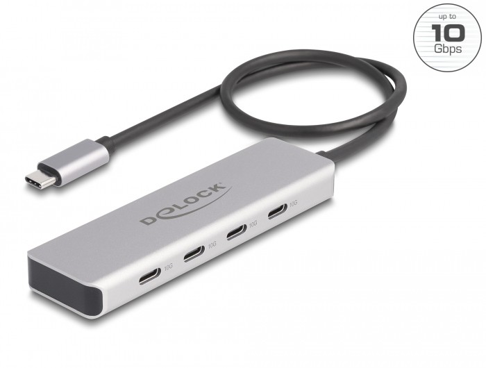 DeLOCK Hub USB 10 Gbps USB Type-C avec 4 x USB Type-C femelle et câ