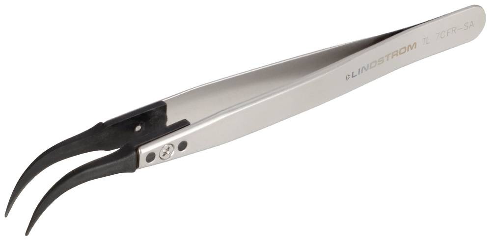 Lindström TL 7CFR-SA ESD Pinzette 7CF Flach, gebogen 130mm