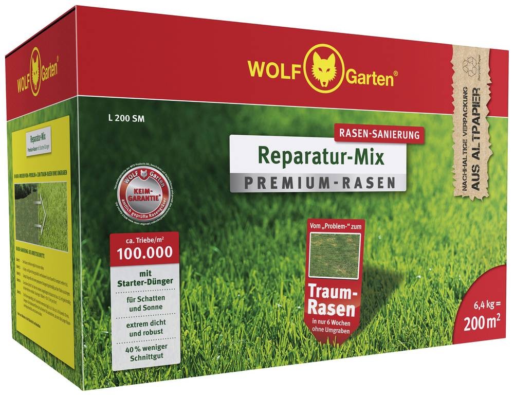 WOLF-Garten 3810036 - Premium-Rasen plus Aufbau-Dünger L 200 SM 1 pc(