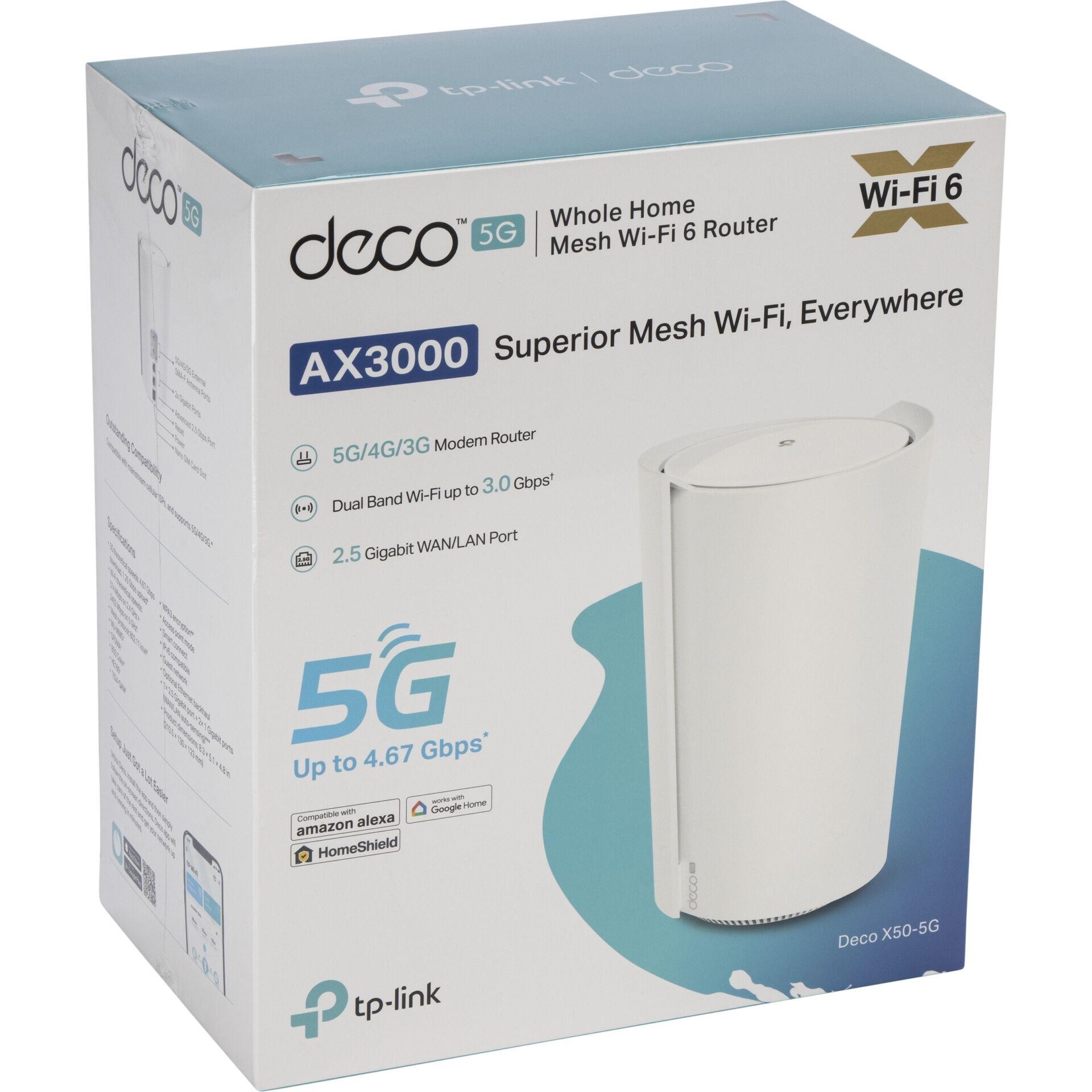 TP-Link Deco X50-5G(1-pack) AX3000 Home Mesh Wi-Fi 6 System