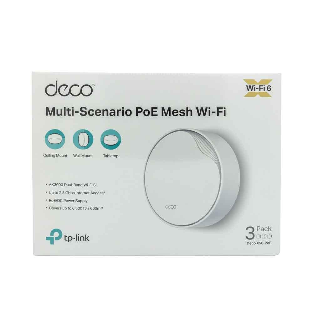 TP-Link DECO X50-PoE(3-PACK) Bi-bande (2,4 GHz / 5 GHz) Wi-Fi 6 (802.