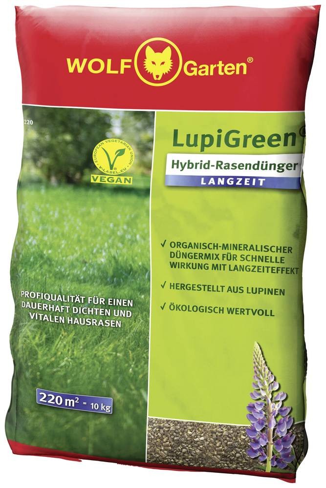 WOLF-Garten 77AR1002650 LU-L 220 D/A LupiGreen HYBRID-RASENDÜNGER