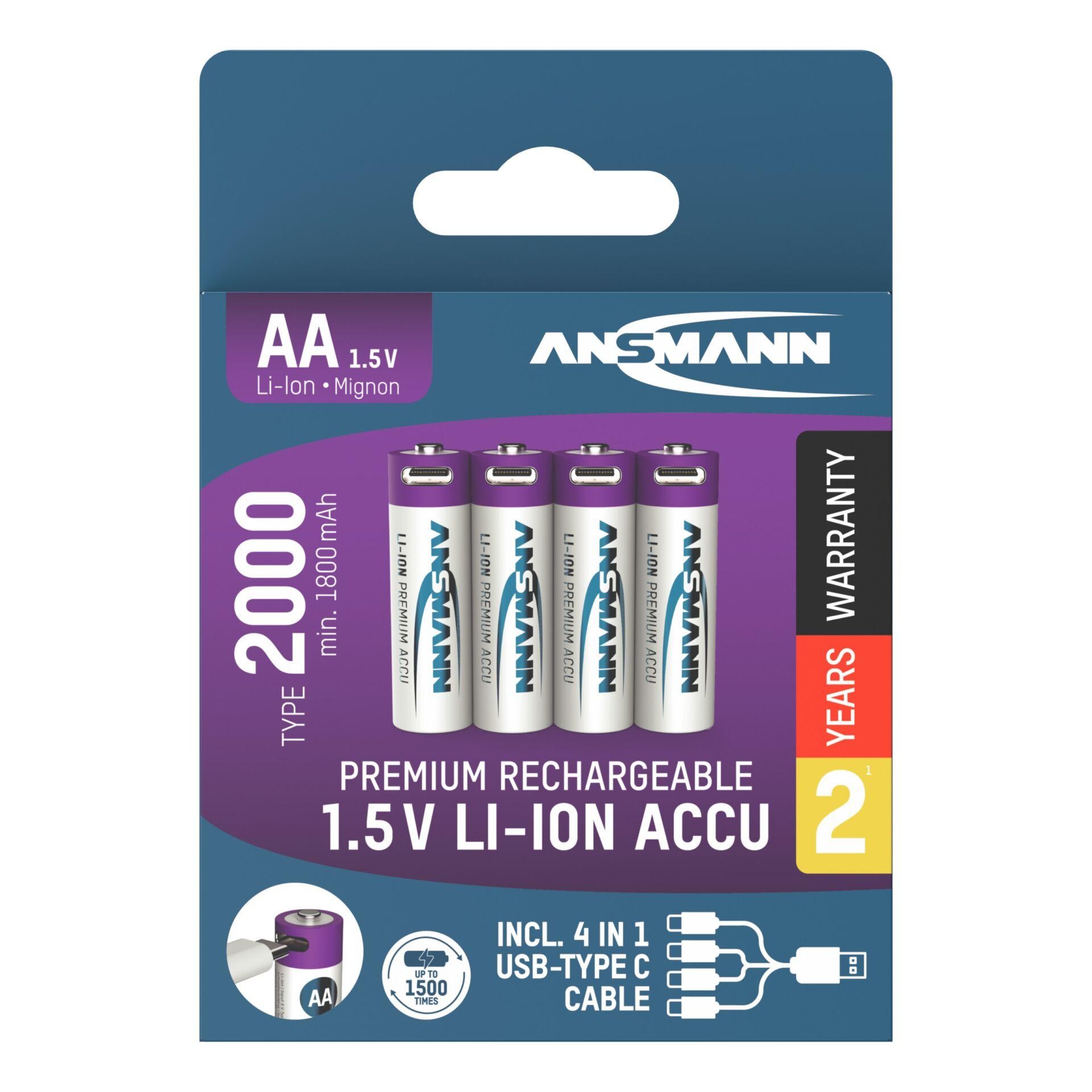Ansmann 1312-0036 household battery Rechargeable battery AA Lithium-