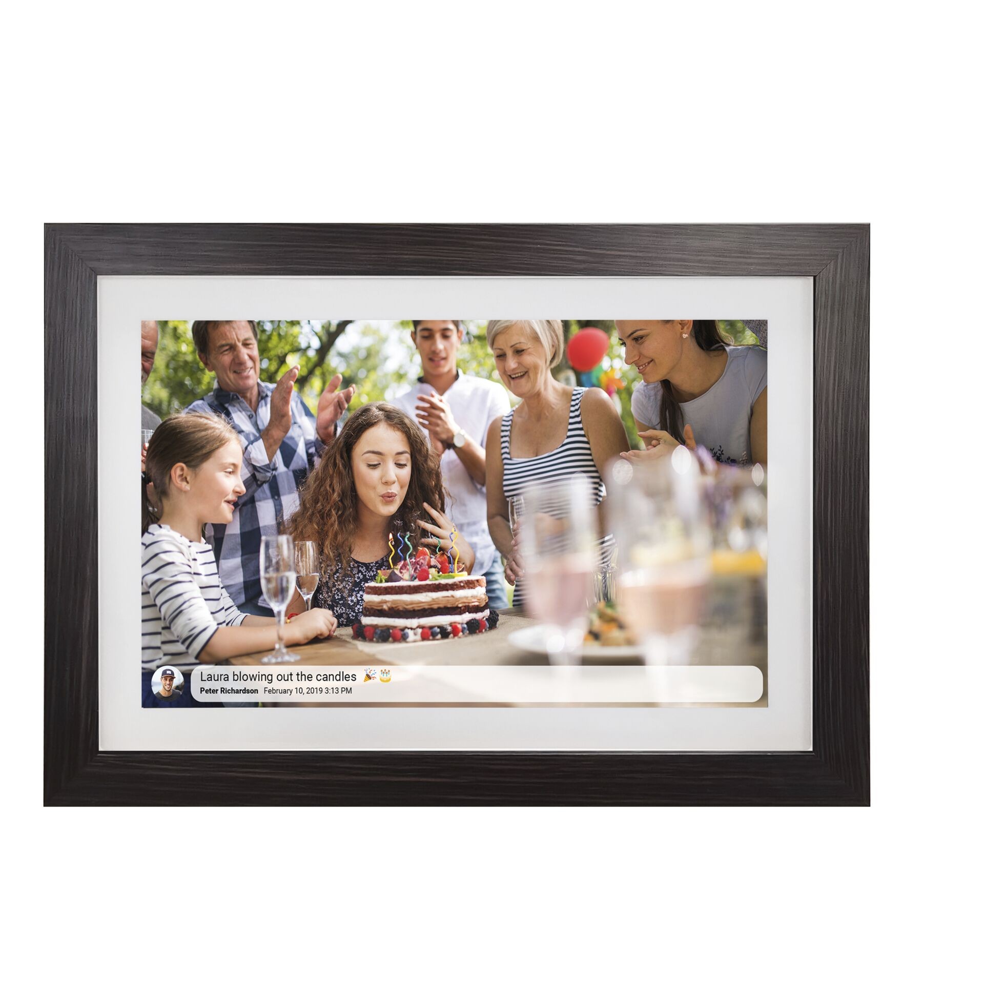 Denver PFF-1042DWMK2 cornice per foto digitali Legno 25,6 cm (10.1")