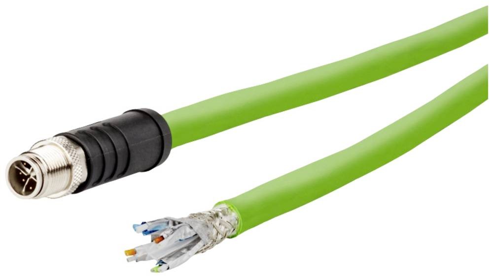 Metz Connect 142M6X10020 M12 patch cord CAT 6a SF/UTP 2.00m green PUR-