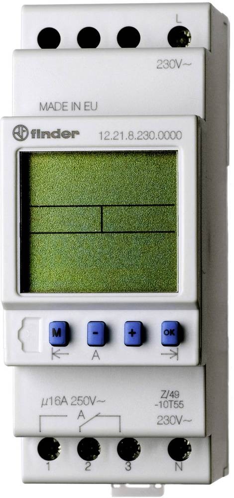 Finder 12.22.8.230.0000 Zeitschaltuhr for Hutschiene 230 V/AC