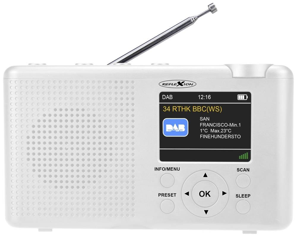 Reflexion TRA23DAB/WH Tischradio DAB+, DAB, UKW DAB+, UKW