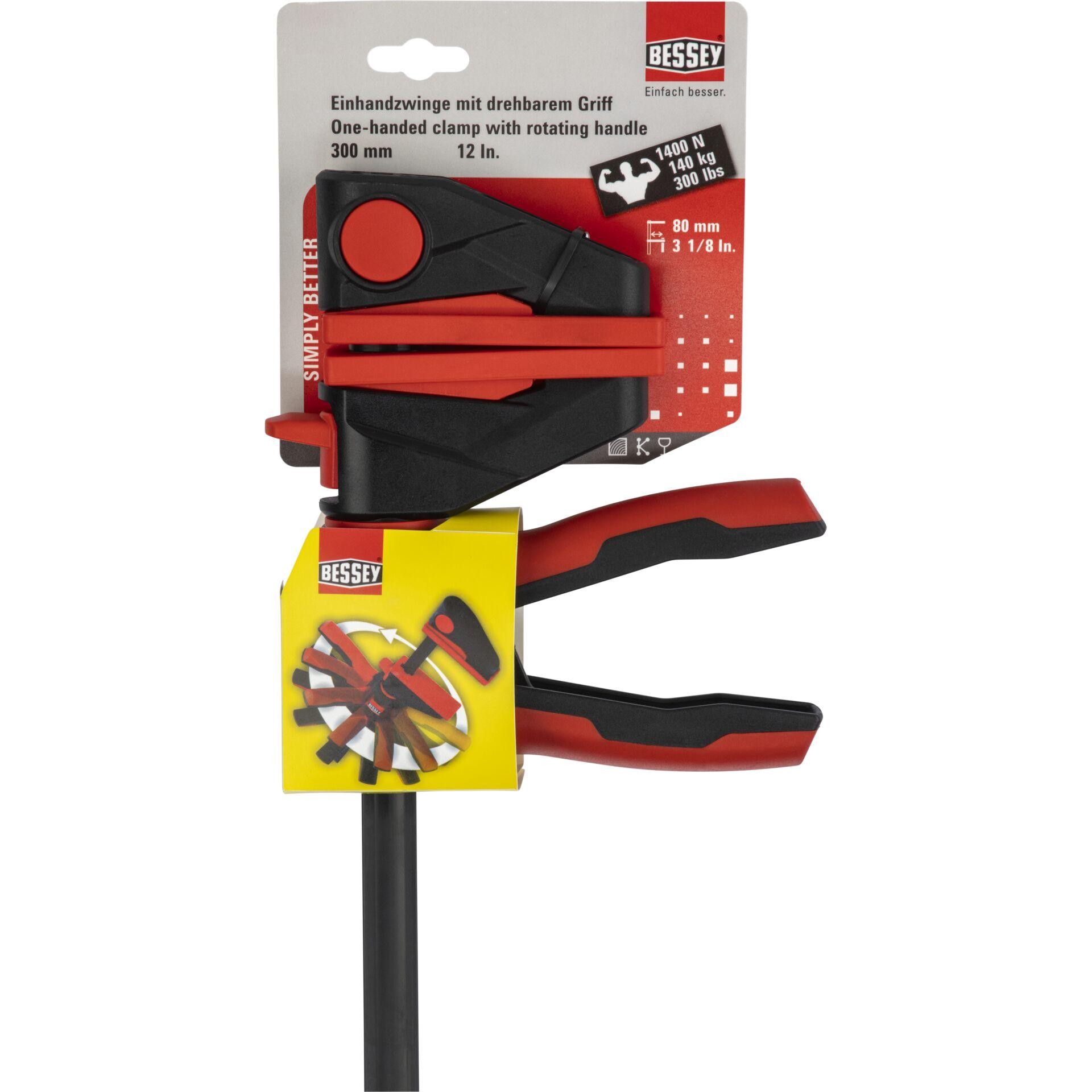Einhandzwinge EZ360 Spann-W.300mm A.80mm Spreiz-W.195-465mm BESSEY