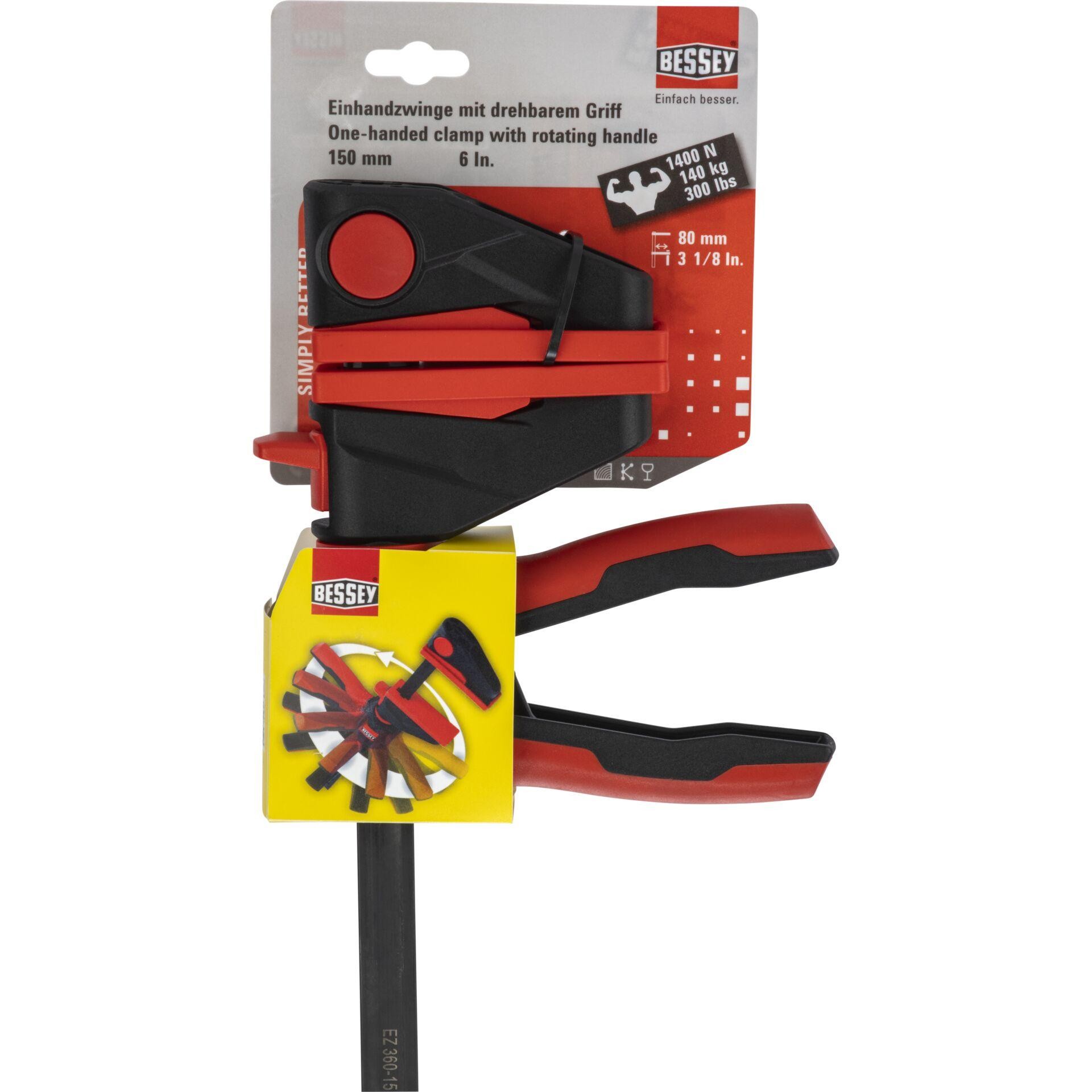 Einhandzwinge EZ360 Spann-W.150mm A.80mm Spreiz-W.195-315mm BESSEY