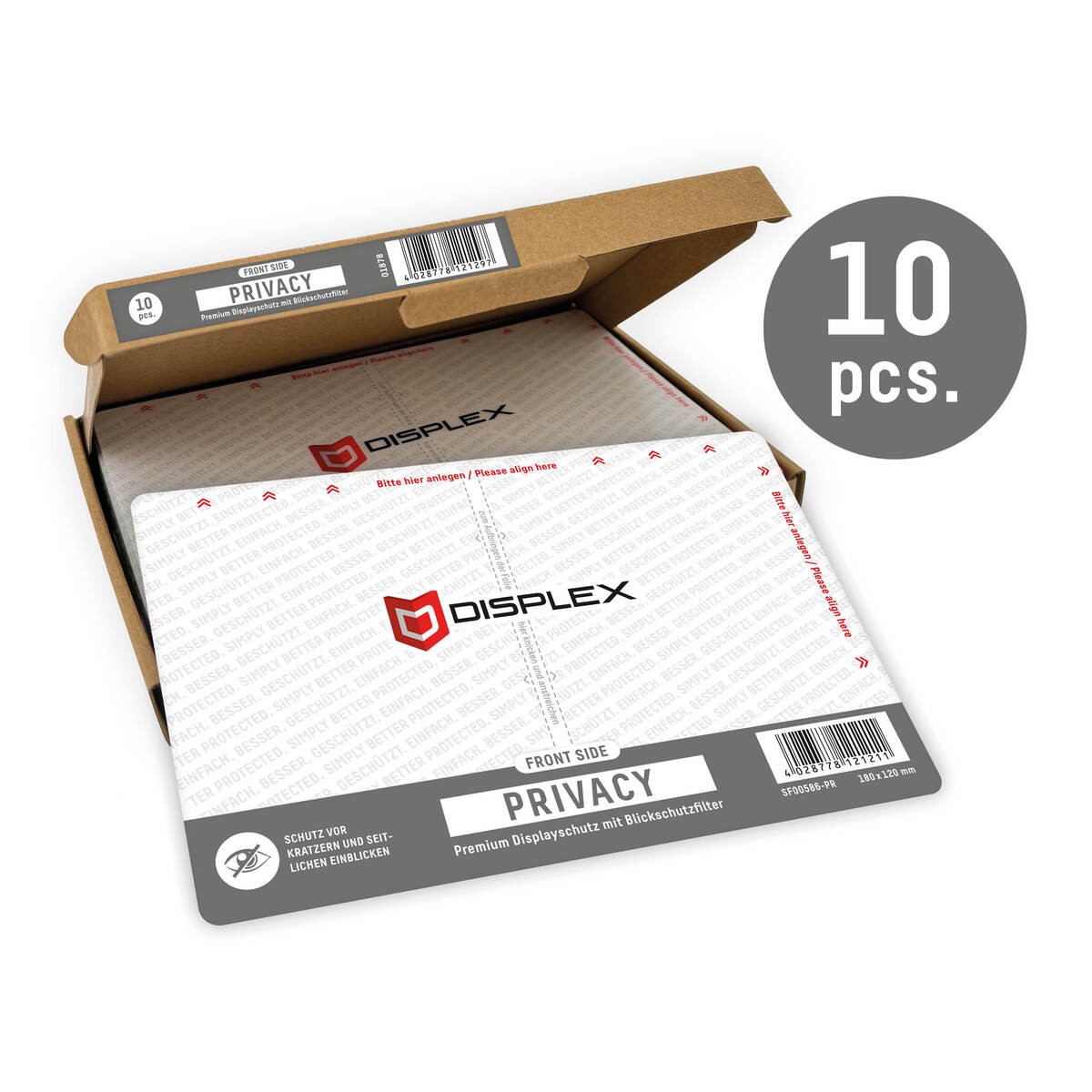 E.V.I. DISPLEX protection foil PRO Cut Privacy 7"/10 piece
