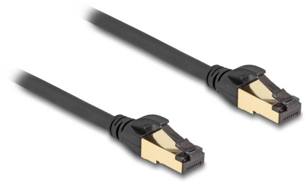 DeLOCK Cable de red RJ45 Cat.6A macho a macho S/FTP negro, 5 m, con