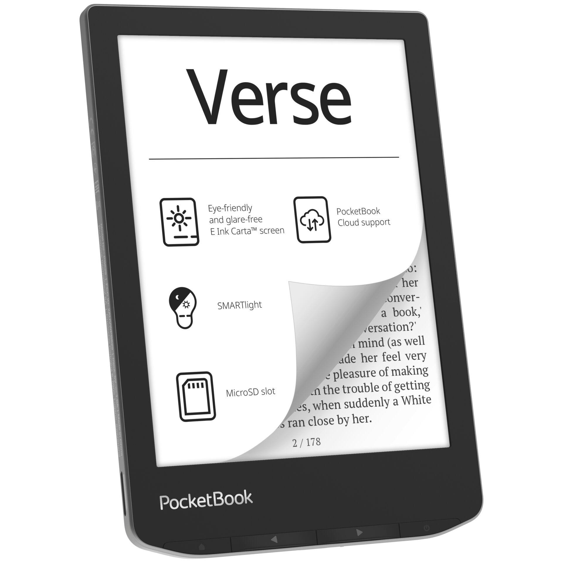 PocketBook Verse e-book reader 8 GB Wi-Fi Grey - PocketBook Verse, 15.