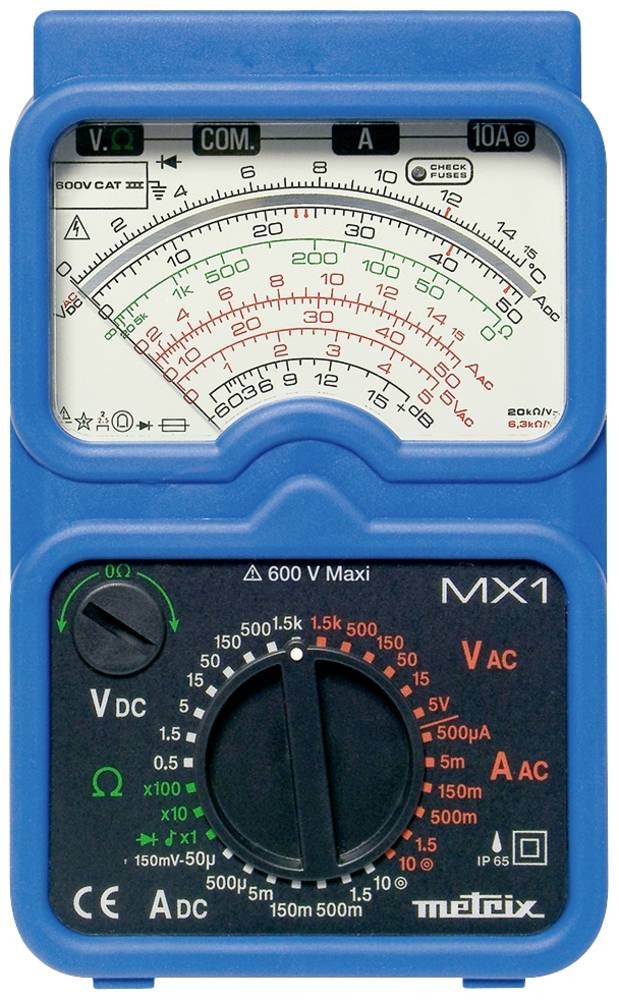 Metrix MX 1 Hand-Multimeter analog Spritzwassergeschützt (IP54),