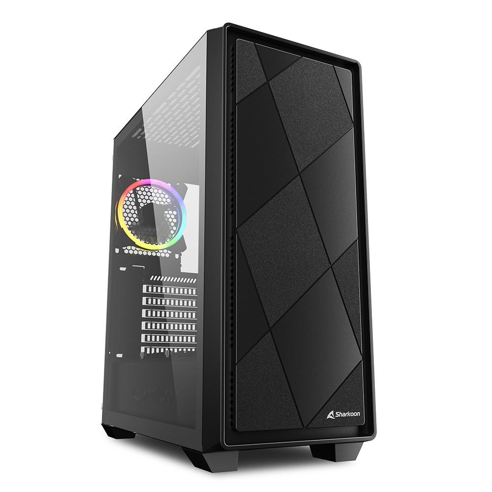 Sharkoon VS8 RGB Midi Tower Black - Sharkoon VS8 RGB, Midi Tower, PC,
