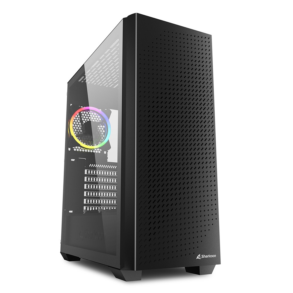 Sharkoon VS9 RGB Midi Tower Black - Sharkoon VS9 RGB, Midi Tower, PC,