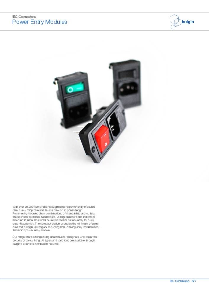 Bulgin BZV03/Z0000/05 Netz-Steckverbinder 1 pc(s)