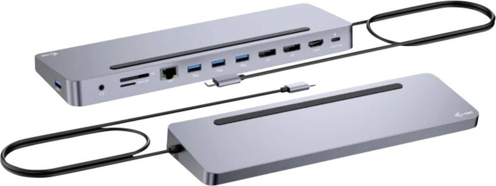 i-tec USB-C Metal Ergonomic 3x 4K Display Docking Station + Power