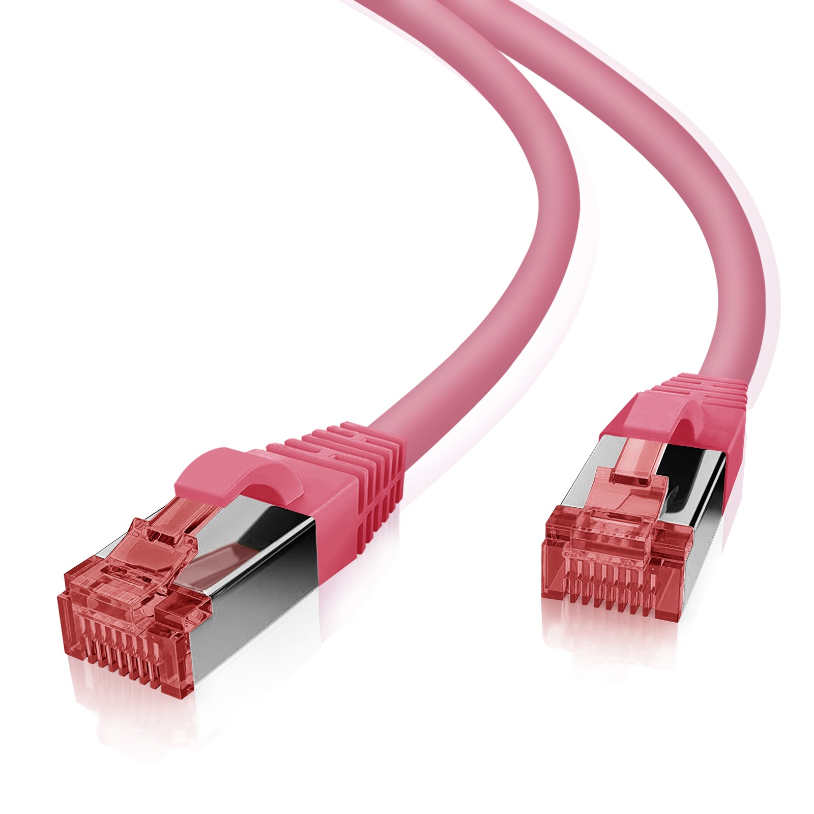 helos Patchkabel Cat 6 S/FTP RJ45 magenta 30m AWG27/7 LSZH GHMT