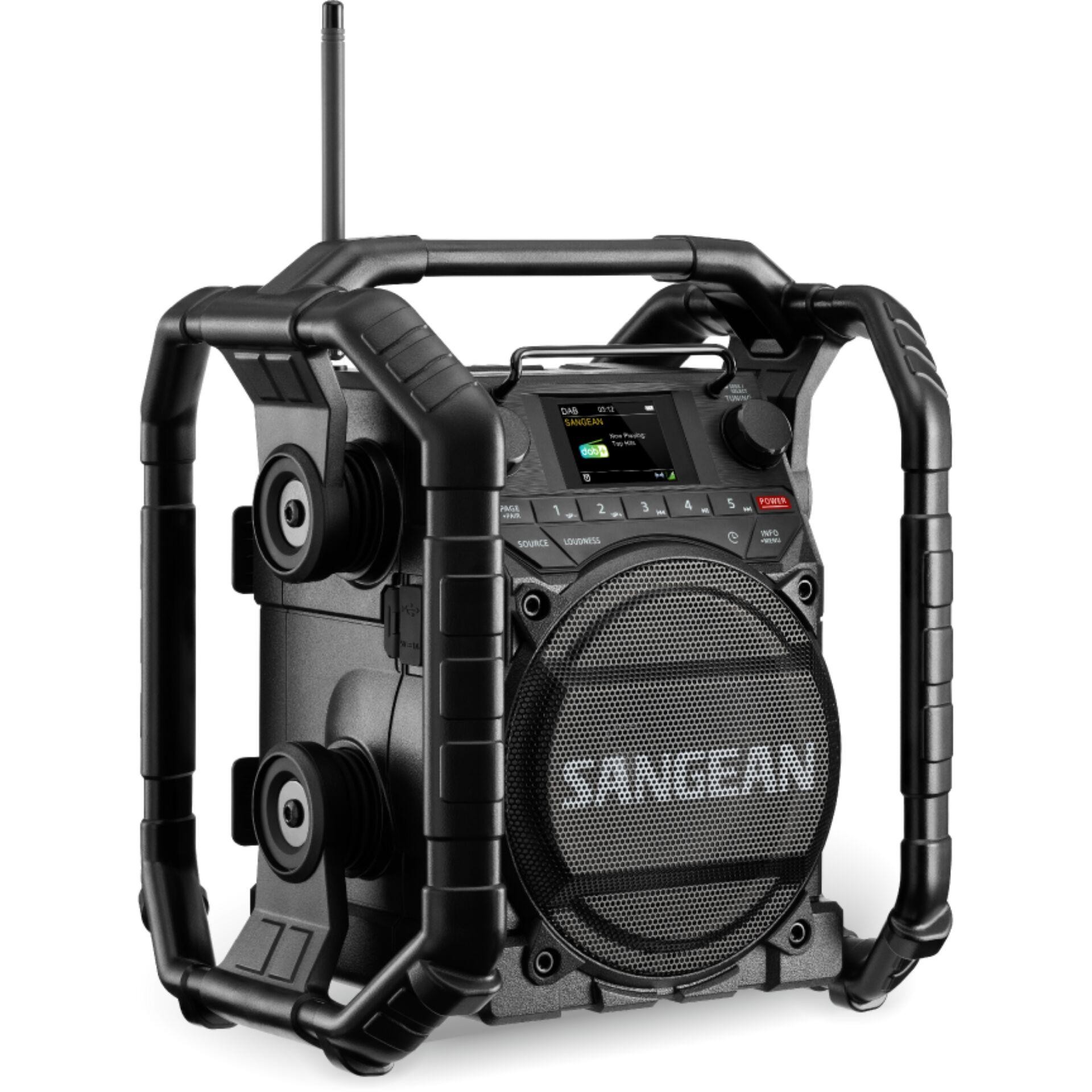 Sangean U-4X Baustellenradio DAB+, UKW Bluetooth , USB, AUX, NFC