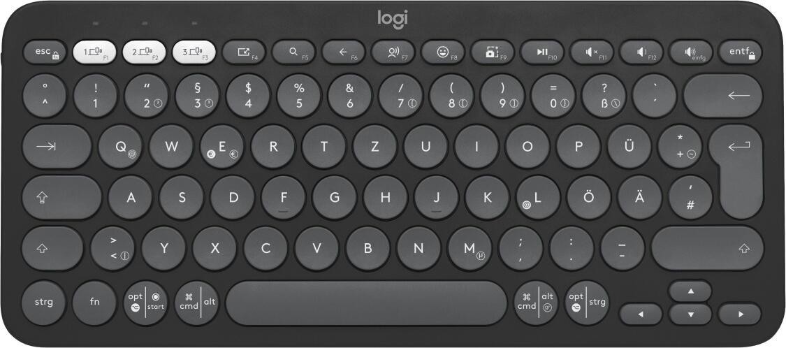 Logitech Pebble Keys 2 K380s Tastatur Grafit