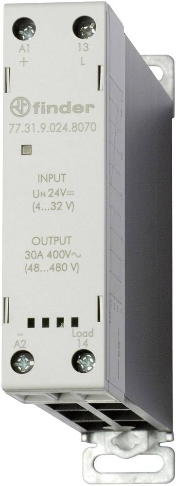 Finder 77 Series Solid State Relay, 30 A Load, DIN Rail Mount, 480 V