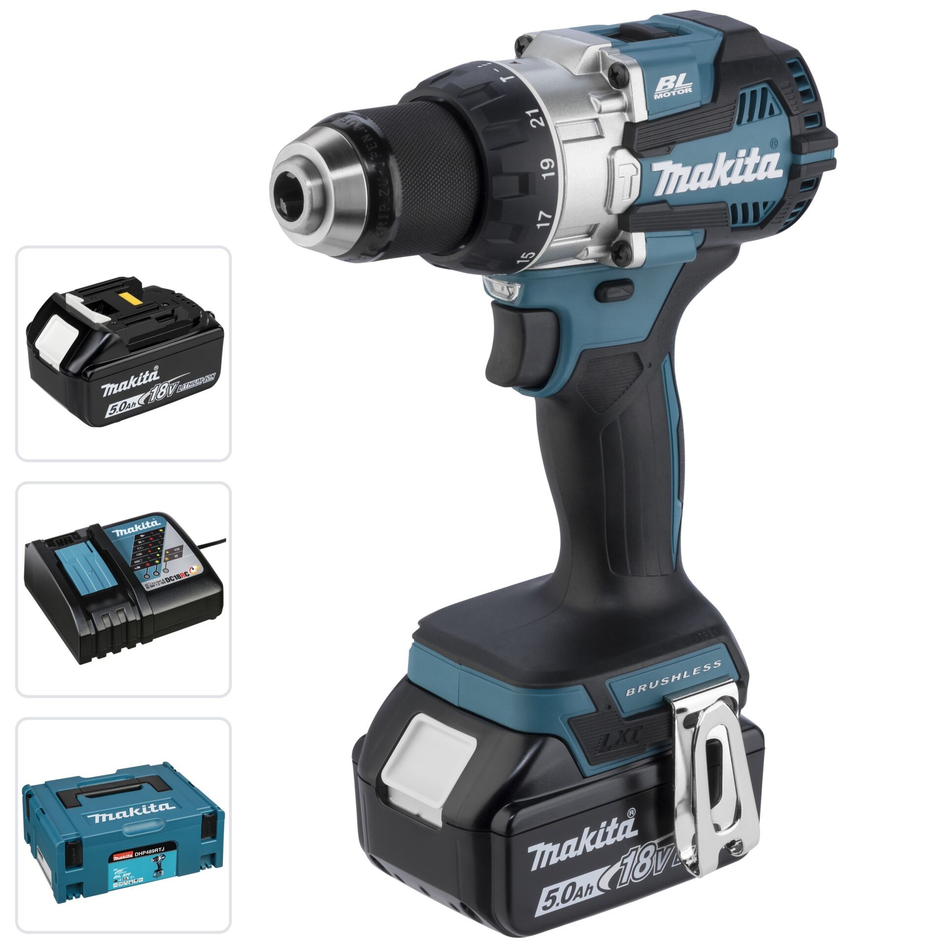 Makita Akku-Schlagbohrschrauber DHP489RTJ
