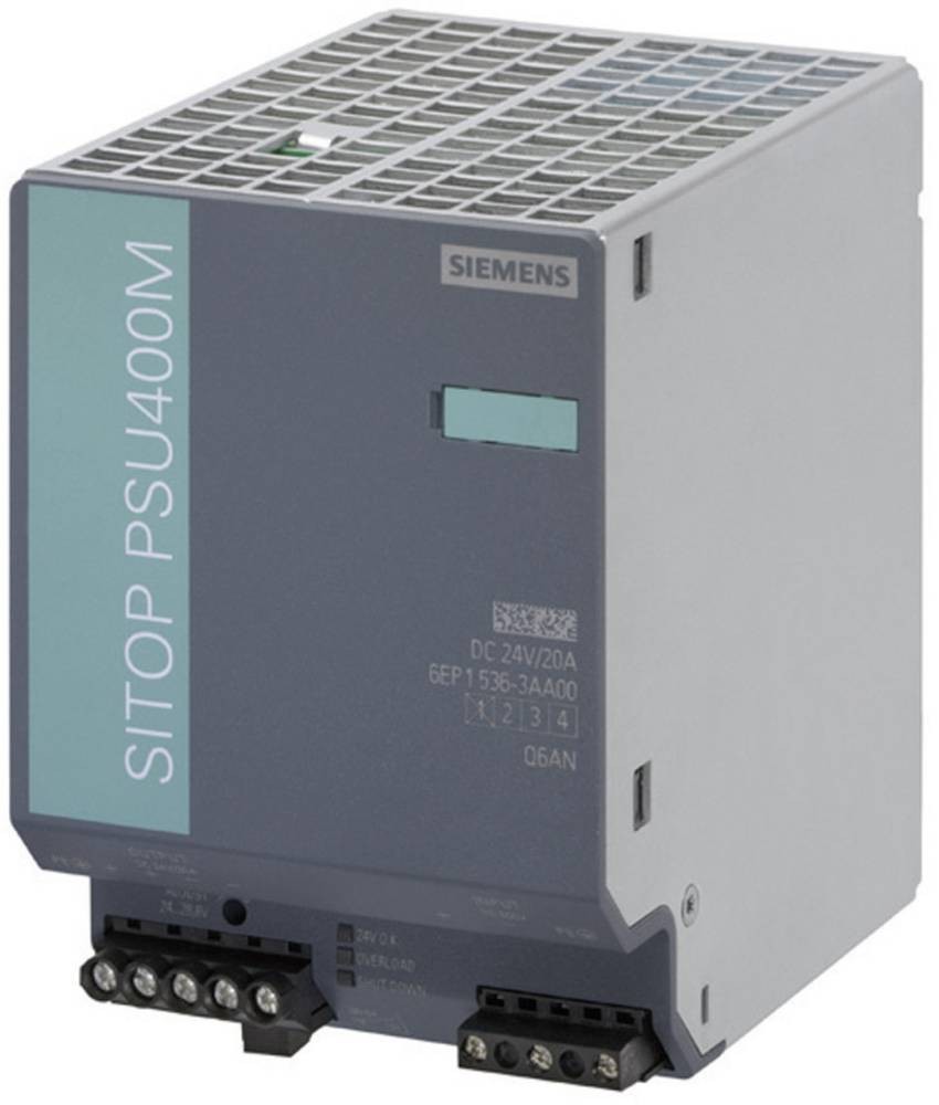 Siemens 6EP15363AA00 Hutschienen-Chargeur (DIN-Rail) 24 V/DC 20A 480W