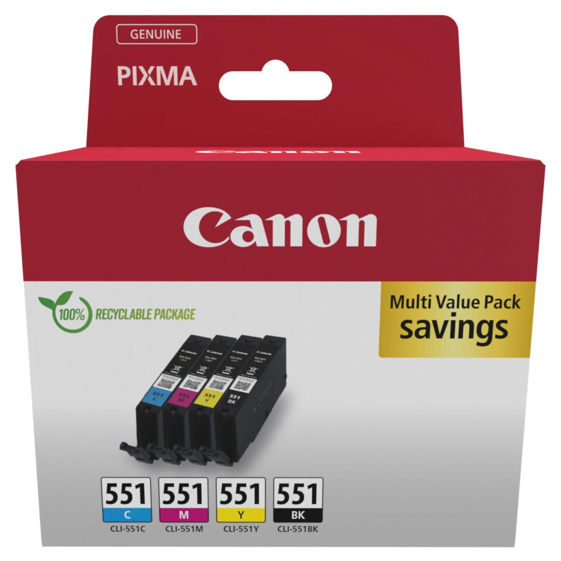 Canon Druckerpatrone CLI-551 C/M/Y/BK Multipack Original Kombi-Pack