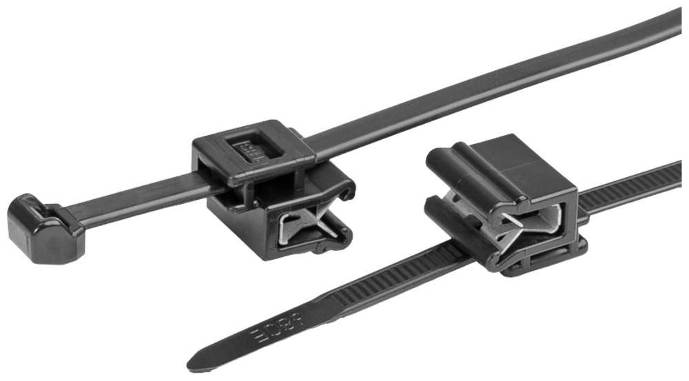 HellermannTyton 156-03219 T50ROSEC5A-PA66W-BK (100) Kabelbinder avec