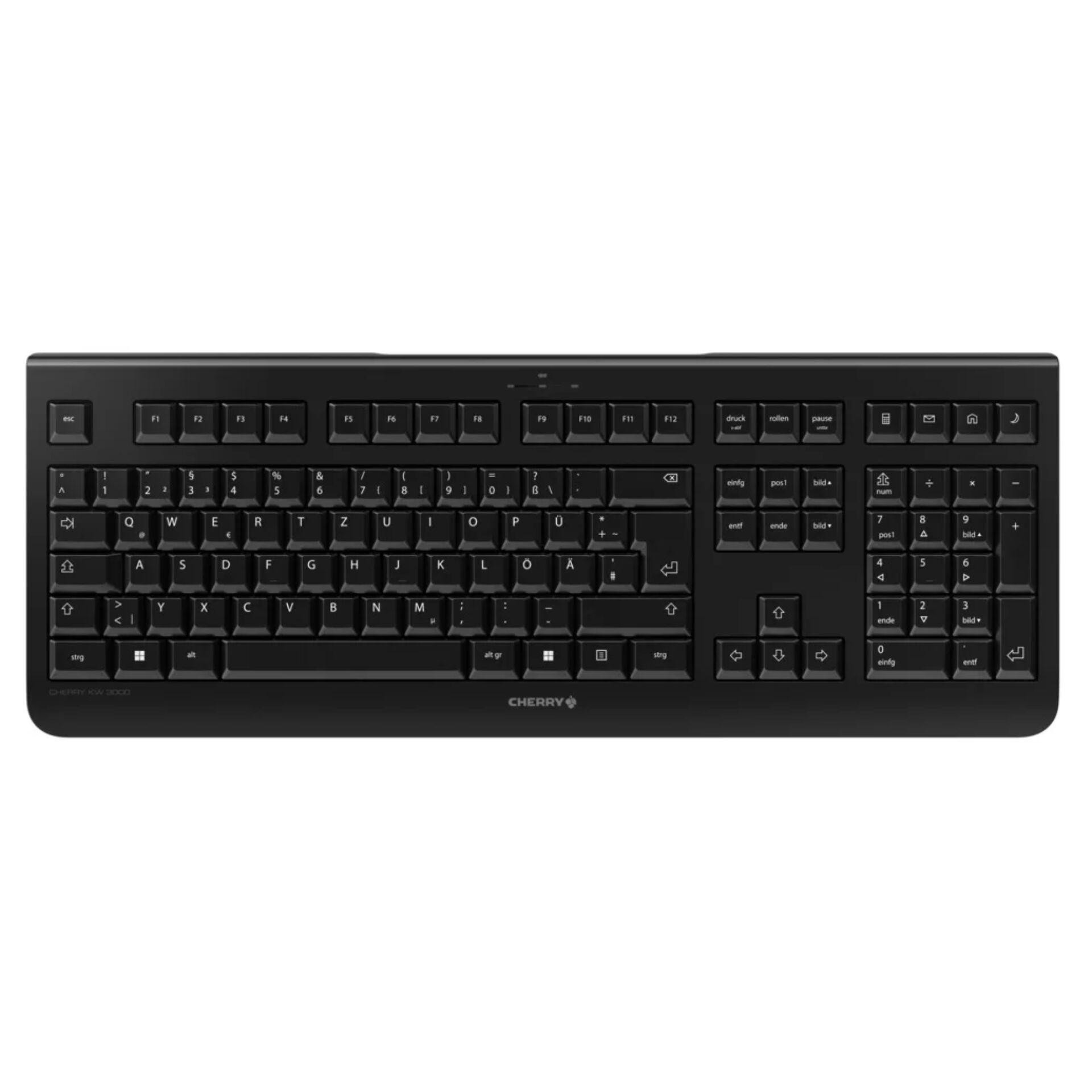 CHERRY KW 3000 Kabellos Tastatur Deutsch, QWERTZ Schwarz Gerä