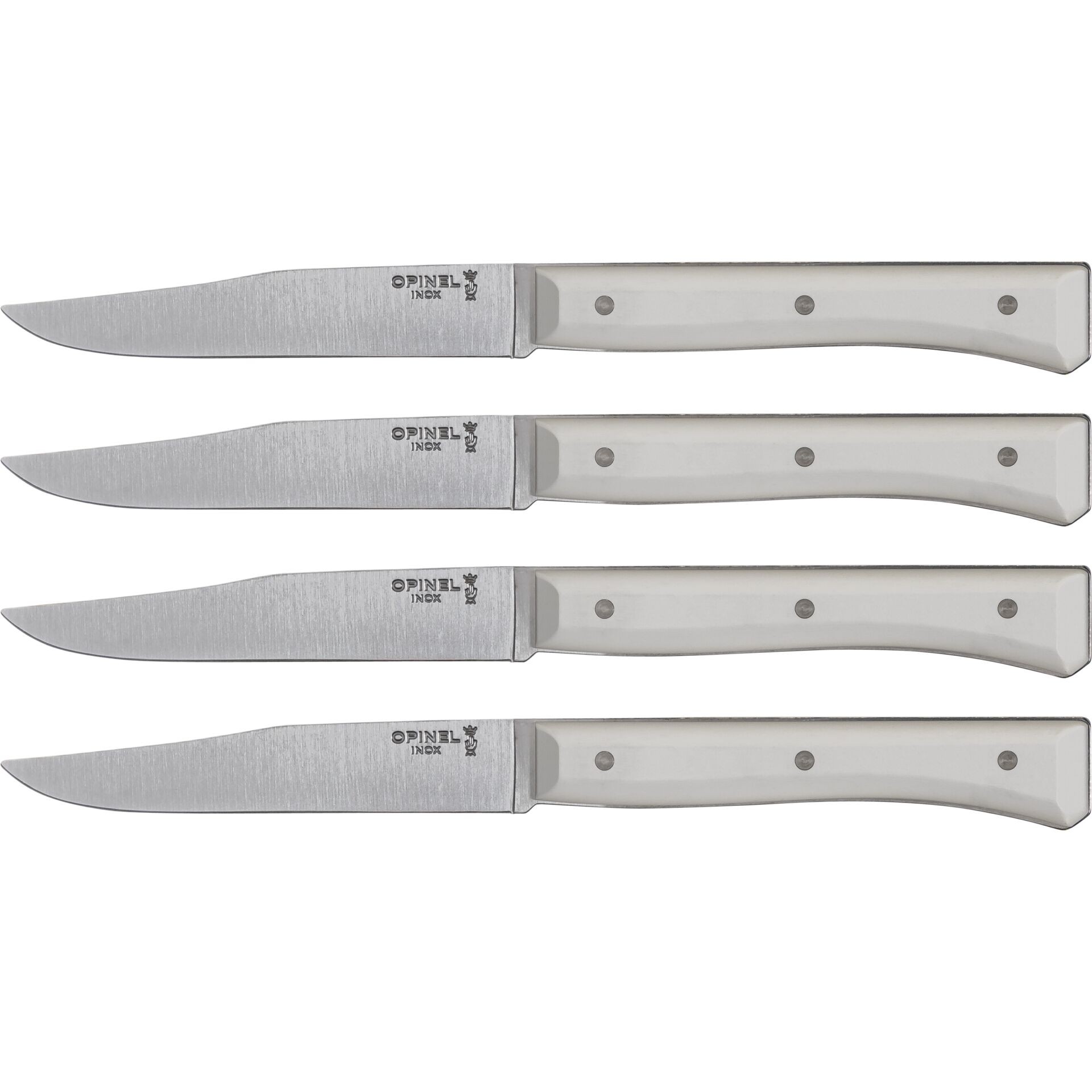 Opinel Tischmesserset Facette 4-teilig blanc